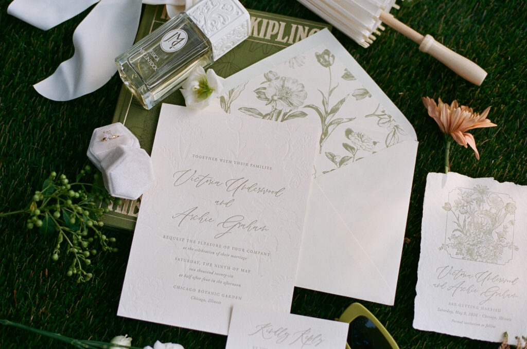 Details from a destination garden party wedding on film in Charleston, South Carolina. Discover luxury and timeless wedding photos on 35mm film.
