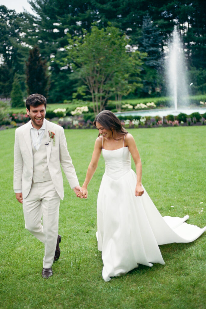 A candid photo of a couple on their wedding day. Discover documentary film wedding photography in New York City.