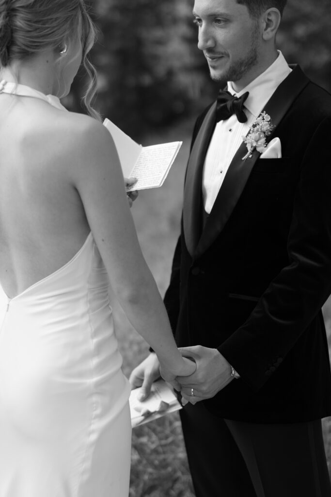 A couple together at their fall wedding in Vail. Discover luxury editorial wedding photography in Colorado and beyond.  