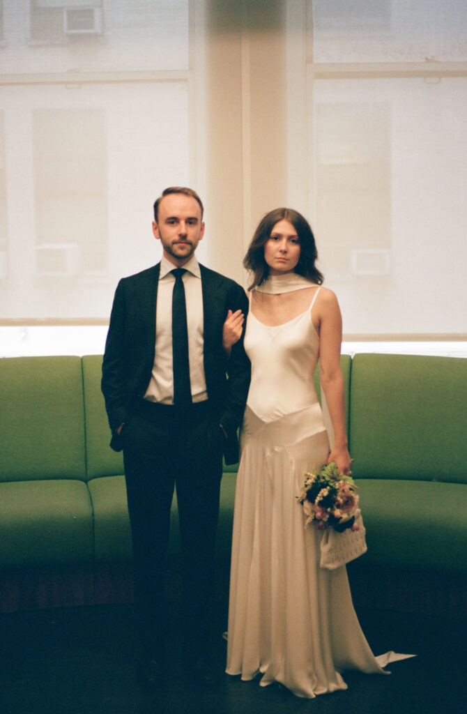35mm and 120 film from a couples New York City Courthouse Wedding at City Hall. Discover documentary and editorial wedding photography on film in NYC. 