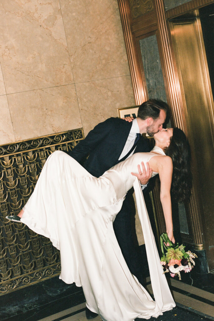 35mm and 120 film from a couples New York City Courthouse Wedding at City Hall. Discover documentary and editorial wedding photography on film in NYC. 