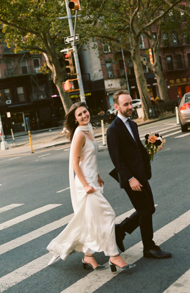 35mm and 120 film from a couples New York City Courthouse Wedding at City Hall. Discover documentary and editorial wedding photography on film in NYC. 