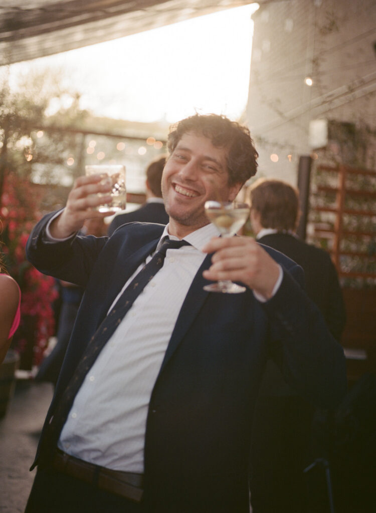 A wedding reception in downtown Los Angeles, California. Discover film wedding photography in New York, Colorado, and California. 
