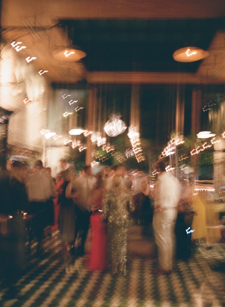 A wedding reception in downtown Los Angeles, California. Discover film wedding photography in New York, Colorado, and California. 