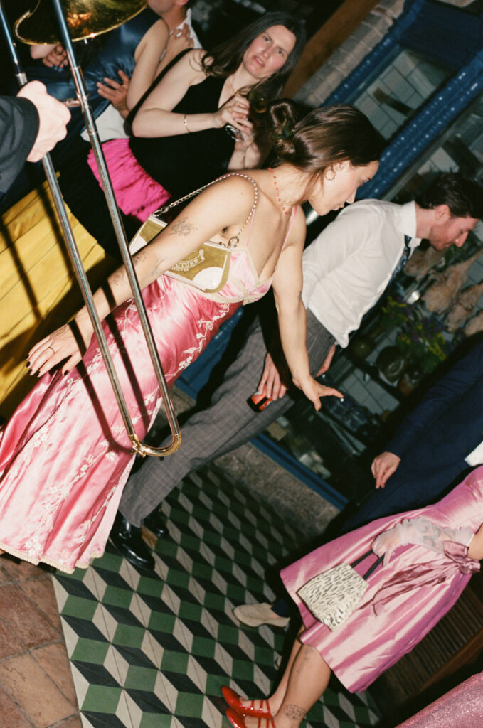 A wedding reception in downtown Los Angeles, California. Discover film wedding photography in New York, Colorado, and California. 