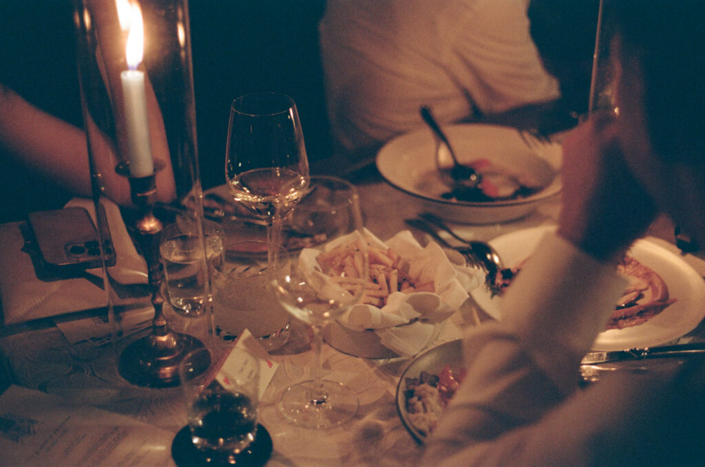 A wedding reception in downtown Los Angeles, California. Discover film wedding photography in New York, Colorado, and California. 